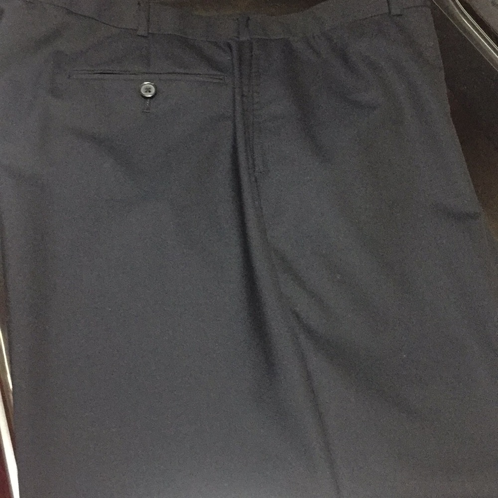 Men’s navy wool flat front dress slacks